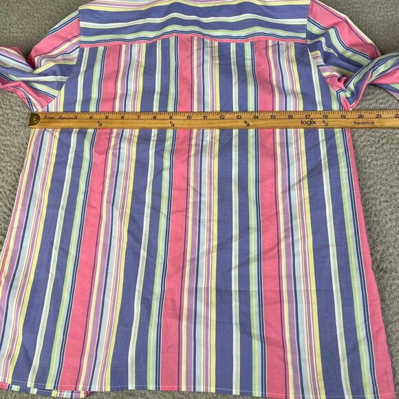 Lot of 2 Foxcroft Blouse Womens 6P Pink Blue Purple Striped Wrinkle Free Shirt - Picture 8 of 16